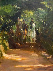 Max Slevogt, Reitergruppe im Wald (1902)