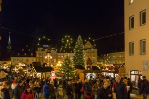 Blick zum Weihnachtsmarkt Annaberg-Buchholz